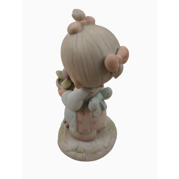 Precious Moments May Figurine 110035 Enesco Porcelain 1987 Flowers No Box - Picture 6 of 10
